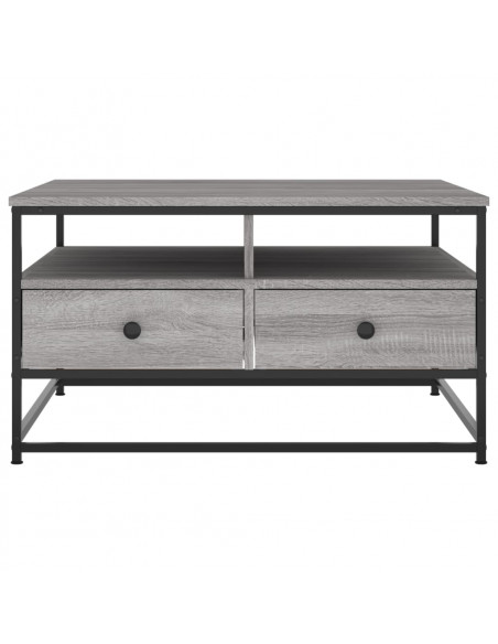 Tavolino da Salotto Grigio Sonoma 80x80x45 cm Legno Multistrato