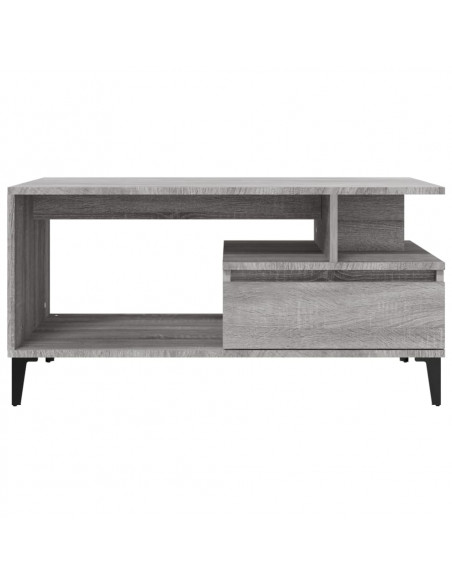 Tavolino da Salotto Grigio Sonoma 90x49x45 cm Legno Multistrato