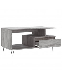 Tavolino da Salotto Grigio Sonoma 90x49x45 cm Legno Multistrato
