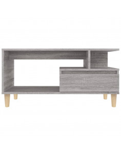Tavolino da Salotto Grigio Sonoma 90x49x45 cm Legno Multistrato