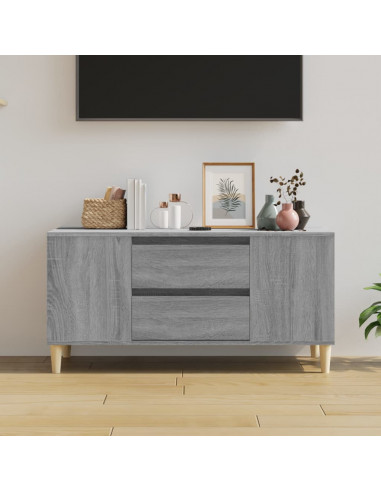 Mobile Porta TV Grigio Sonoma 102x44,5x50 cm Legno Multistrato