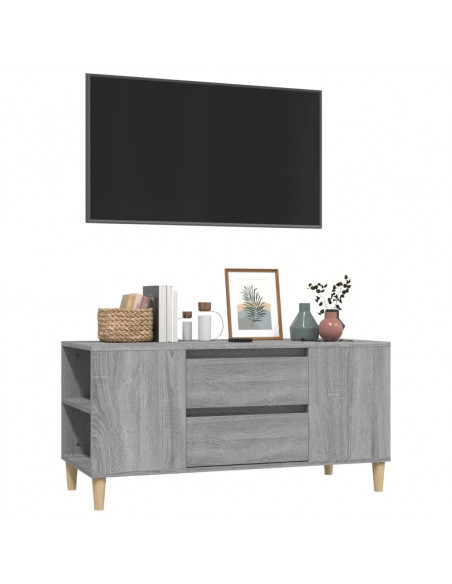Mobile Porta TV Grigio Sonoma 102x44,5x50 cm Legno Multistrato