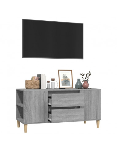 Mobile Porta TV Grigio Sonoma 102x44,5x50 cm Legno Multistrato