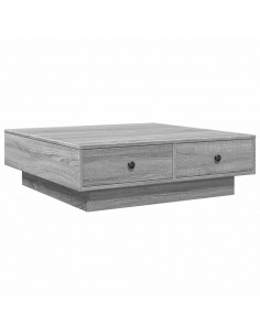 Tavolino da Salotto Grigio Sonoma 90x90x28 cm Legno Multistrato