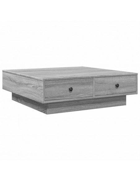 Tavolino da Salotto Grigio Sonoma 90x90x28 cm Legno Multistrato