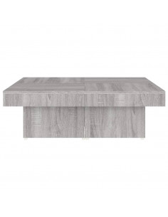 Tavolino da Salotto Grigio Sonoma 90x90x28 cm Legno Multistrato