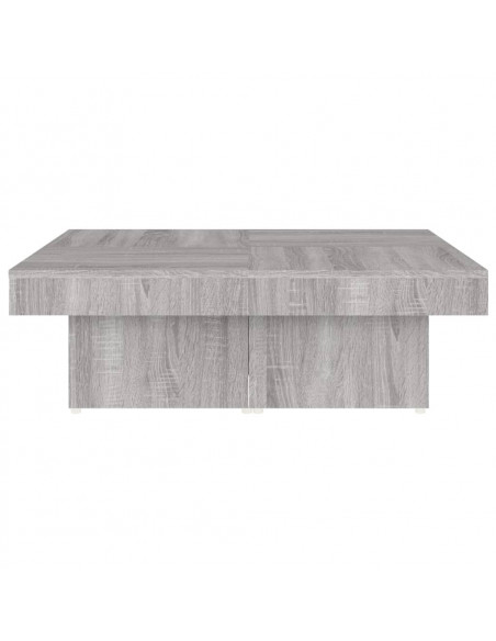 Tavolino da Salotto Grigio Sonoma 90x90x28 cm Legno Multistrato
