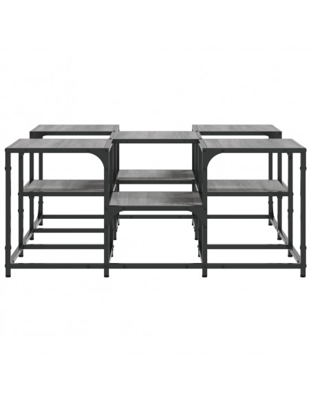 Tavolino da Salotto Grigio Sonoma 91x91x40 cm Legno Multistrato