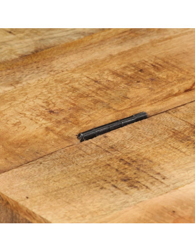 Tavolino da Salotto in Legno di Mango Grezzo 70x70x40 cm