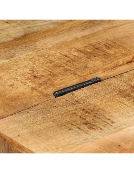 Tavolino da Salotto in Legno di Mango Grezzo 70x70x40 cm