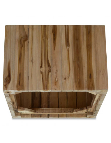 Tavolino da Salotto in Legno di Teak Autentico 50x50x35 cm
