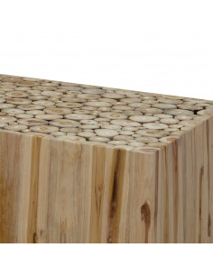 Tavolino da Salotto in Legno di Teak Autentico 90x50x30 cm