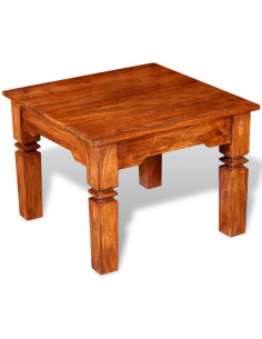 Tavolino da Salotto in Legno Massello 60x60x45 cm