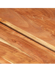 Tavolino da Salotto in Legno Massello di Acacia 142x90x42 cm