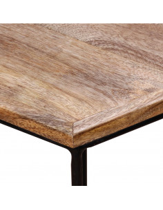 Tavolino da Salotto in Legno Massello di Mango 56x48x40 cm