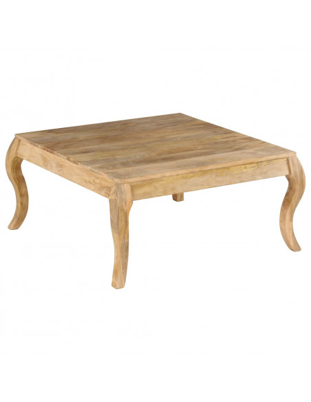 Tavolino da Salotto in Legno Massello di Mango 80x80x40cm