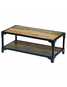 Tavolino da Salotto in Legno Massello di Recupero