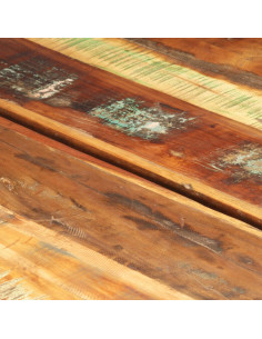 Tavolino da Salotto in Legno Massello di Recupero 142x90x42 cm