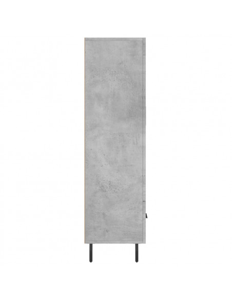 Credenza Grigio Cemento 69,5x31x115 cm in Legno Multistrato