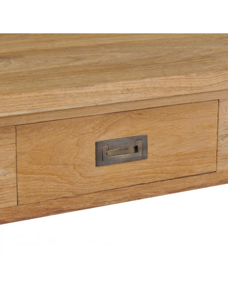 Tavolino da Salotto in Legno Massello di Teak 100x60x35 cm