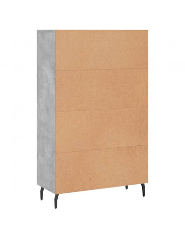 Credenza Grigio Cemento 69,5x31x115 cm in Legno Multistrato