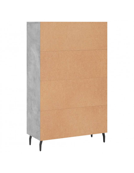 Credenza Grigio Cemento 69,5x31x115 cm in Legno Multistrato