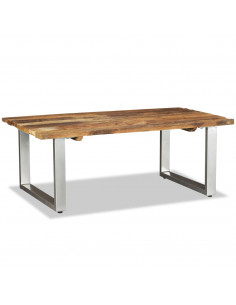 Tavolino da Salotto in Legno Massello Recuperato 100x60x38 cm