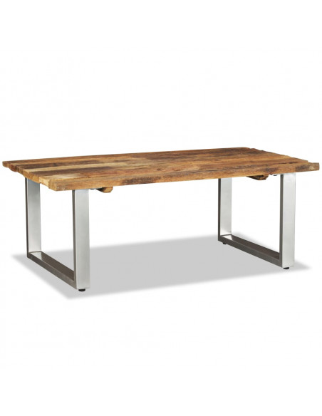 Tavolino da Salotto in Legno Massello Recuperato 100x60x38 cm