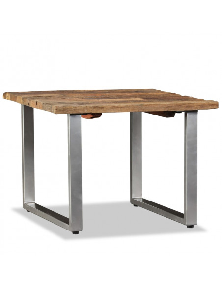 Tavolino da Salotto in Legno Massello Recuperato 55x55x40 cm