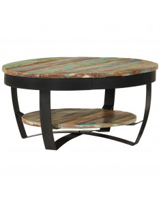 Tavolino da Salotto in Legno Massello Recuperato 65x32 cm