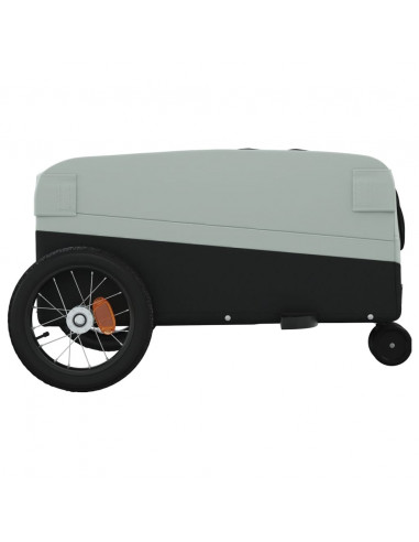 Rimorchio da Bici Nero e Grigio 30 kg in Ferro