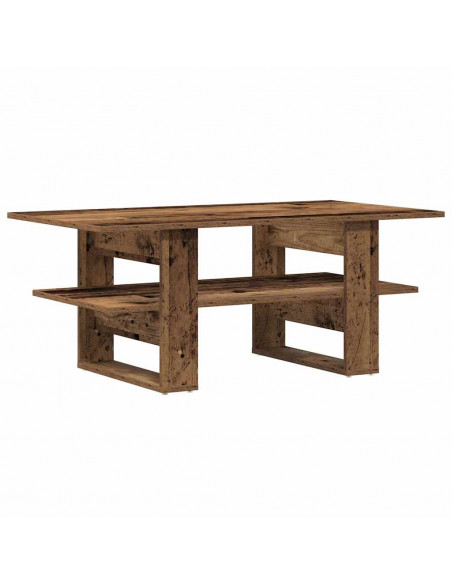Tavolino da Salotto Legno Antico 102x55x42 cm Legno Multistrato