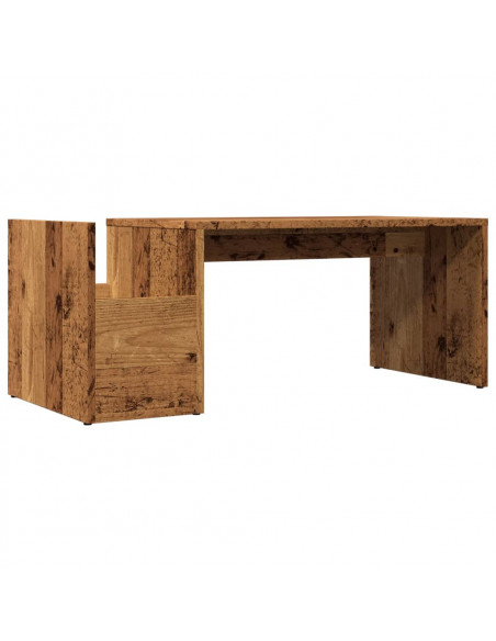 Tavolino da Salotto Legno Antico 90x45x35 cm in Truciolato