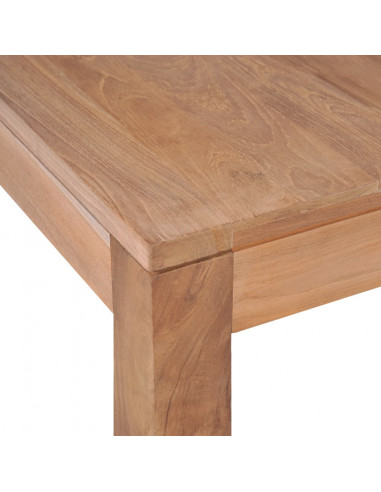 Tavolino da Salotto Legno Massello di Teak Naturale 60x60x40 cm