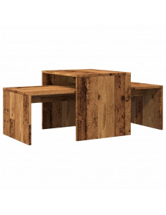 Tavolino da Salotto Legno Vecchio 100x48x40 cm in Truciolato