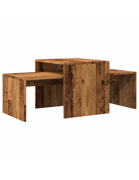 Tavolino da Salotto Legno Vecchio 100x48x40 cm in Truciolato