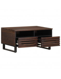 Tavolino da Salotto Marrone 80x55x40 cm Legno Massello di Mango