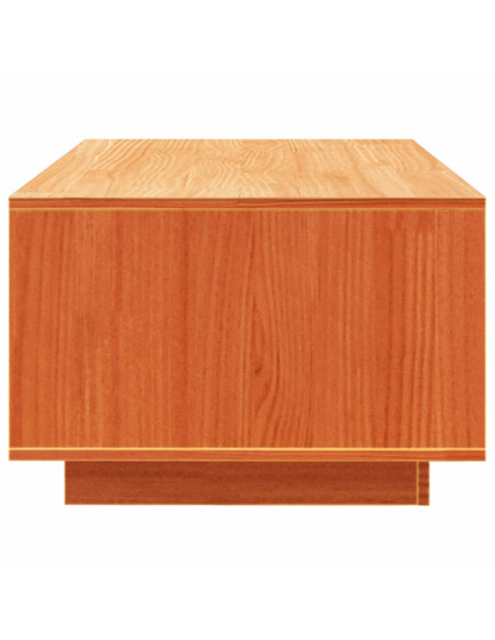 Tavolino da Salotto Marrone Cera 110x50x33,5cm Massello di Pino