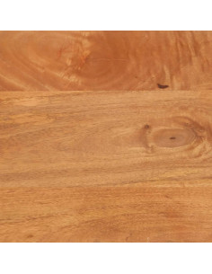 Tavolino da Salotto Marrone e Nero 80x50x40 cm Legno di Mango