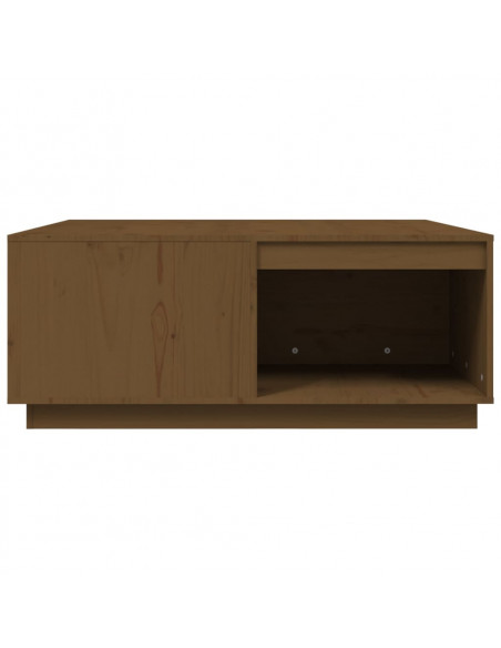 Tavolino da Salotto Miele 100x101x40,5cm Legno Massello di Pino