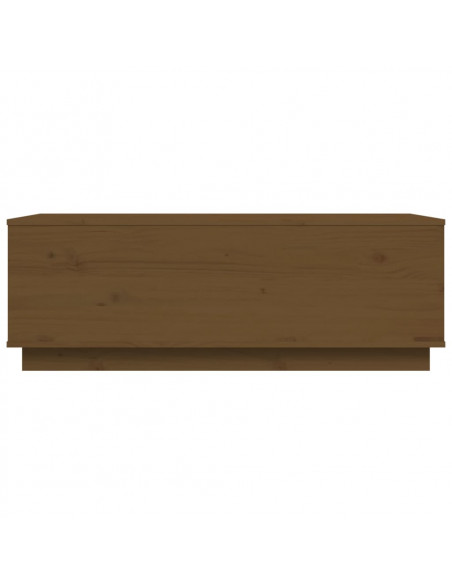 Tavolino da Salotto Miele 100x50x35 cm Legno Massello di Pino