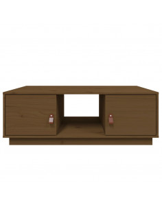 Tavolino da Salotto Miele 100x50x35 cm Legno Massello di Pino