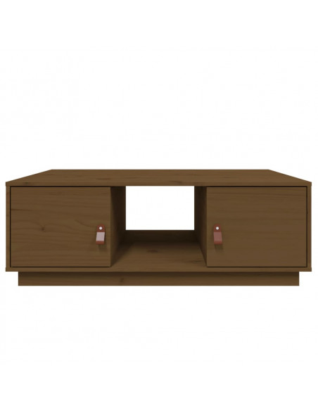 Tavolino da Salotto Miele 100x50x35 cm Legno Massello di Pino