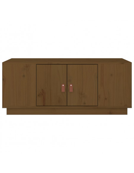 Tavolino da Salotto Miele 100x50x41cm in Legno Massello di Pino