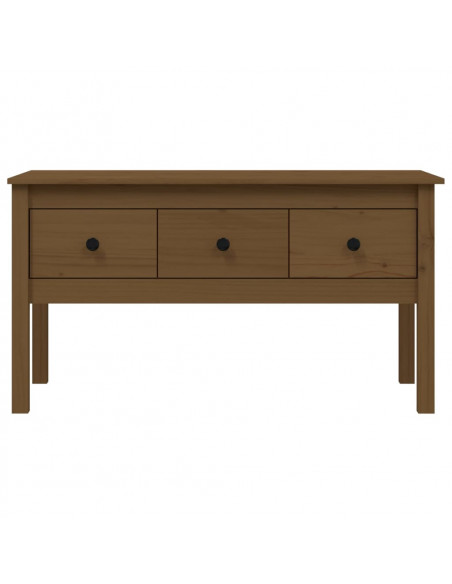 Tavolino da Salotto Miele 102x49x55cm in Legno Massello di Pino