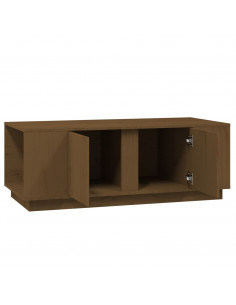 Tavolino da Salotto Miele 110x50x40 cm Legno Massello di Pino