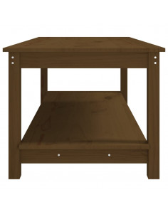 Tavolino da Salotto Miele 110x55x45 cm Legno Massello di Pino