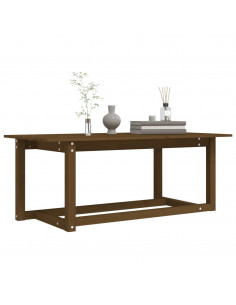 Tavolino da Salotto Miele 110x55x45 cm Legno Massello di Pino