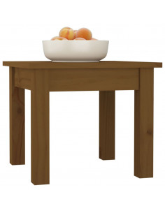 Tavolino da Salotto Miele 35x35x30 cm Legno Massello di Pino