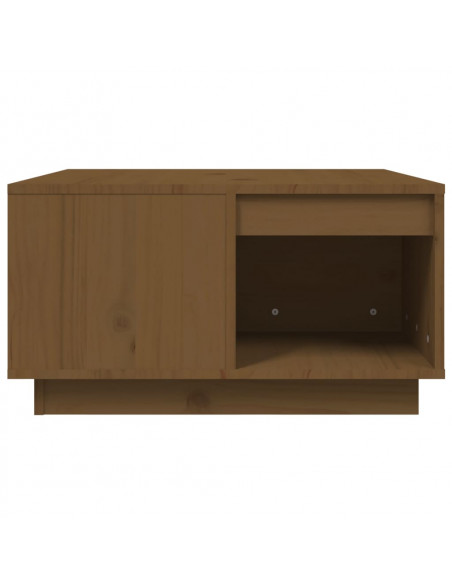 Tavolino da Salotto Miele 60x61x32,5 cm Legno Massello di Pino